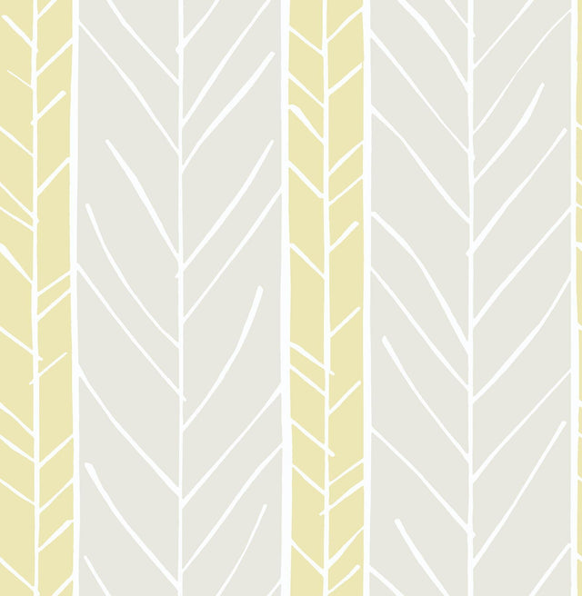 A-Street Prints Lottie Yellow Stripe Wallpaper