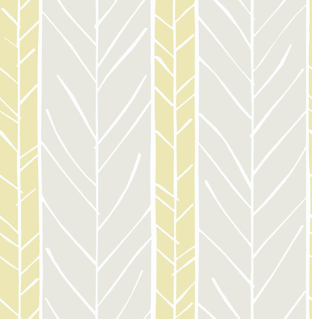 A-Street Prints Lottie Yellow Stripe Wallpaper