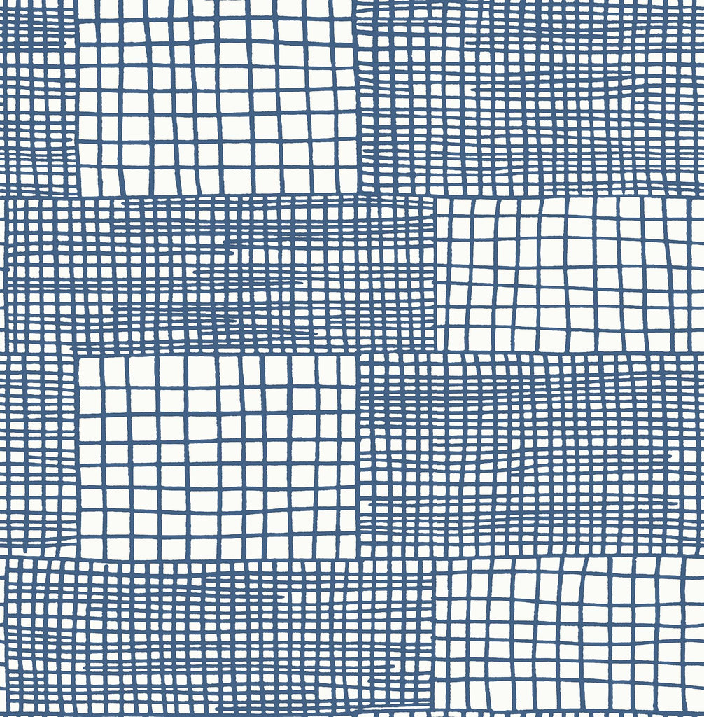 A-Street Prints Maxwell Geometric Blue Wallpaper
