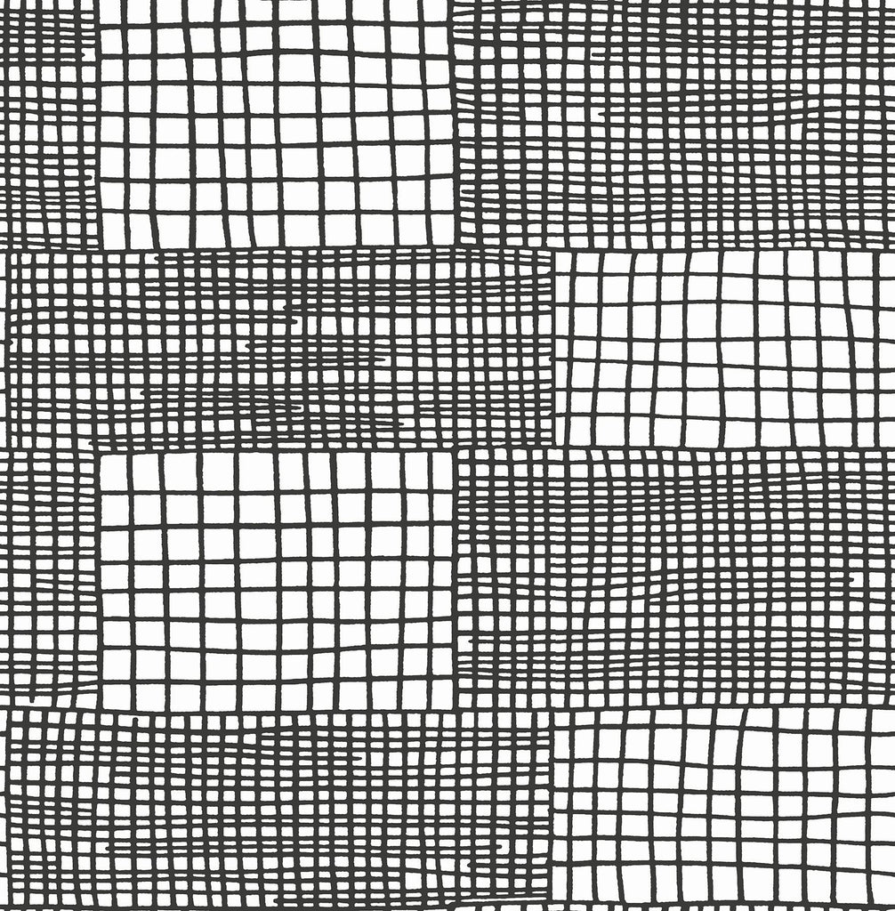 A-Street Prints Maxwell Black Geometric Wallpaper
