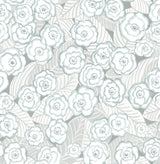 A-Street Prints Emery Light Blue Floral Wallpaper