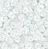 A-Street Prints Emery Floral Light Blue Wallpaper