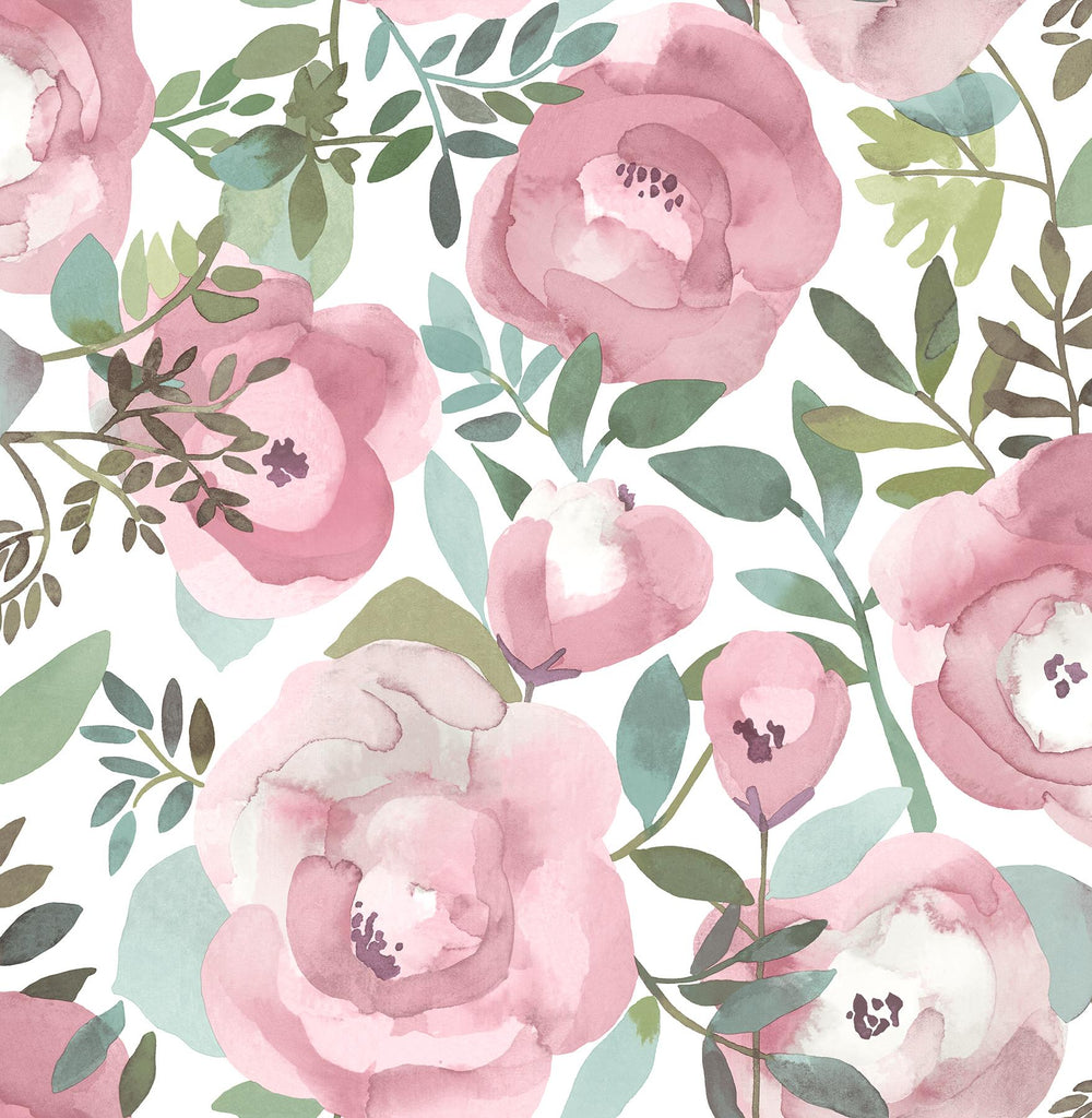 A-Street Prints Orla Floral Pink Wallpaper