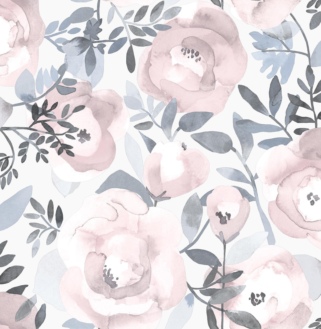 A-Street Prints Orla Purple Floral Wallpaper