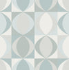 A-Street Prints Archer Light Blue Linen Geometric Wallpaper