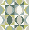 A-Street Prints Archer Green Linen Geometric Wallpaper