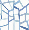 A-Street Prints Tate Blue Geometric Linen Wallpaper