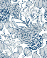 A-Street Prints Alannah Navy Botanical Wallpaper