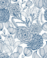 A-Street Prints Alannah Botanical Navy Wallpaper