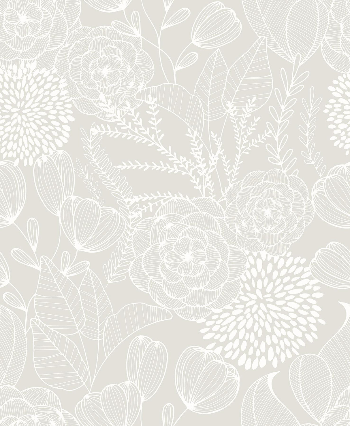 A-Street Prints Alannah Bone Botanical Wallpaper