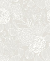 A-Street Prints Alannah Botanical Bone Wallpaper