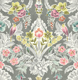 A-Street Prints Vera Multicolor Floral Damask Wallpaper