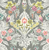 A-Street Prints Vera Floral Damask Multicolor Wallpaper