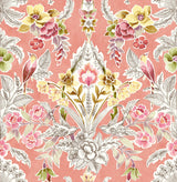 A-Street Prints Vera Floral Damask Pink Wallpaper