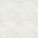 A-Street Prints Bennett Grey Dotted Scallop Wallpaper