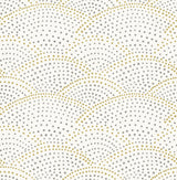 A-Street Prints Bennett Dotted Scallop Grey Wallpaper