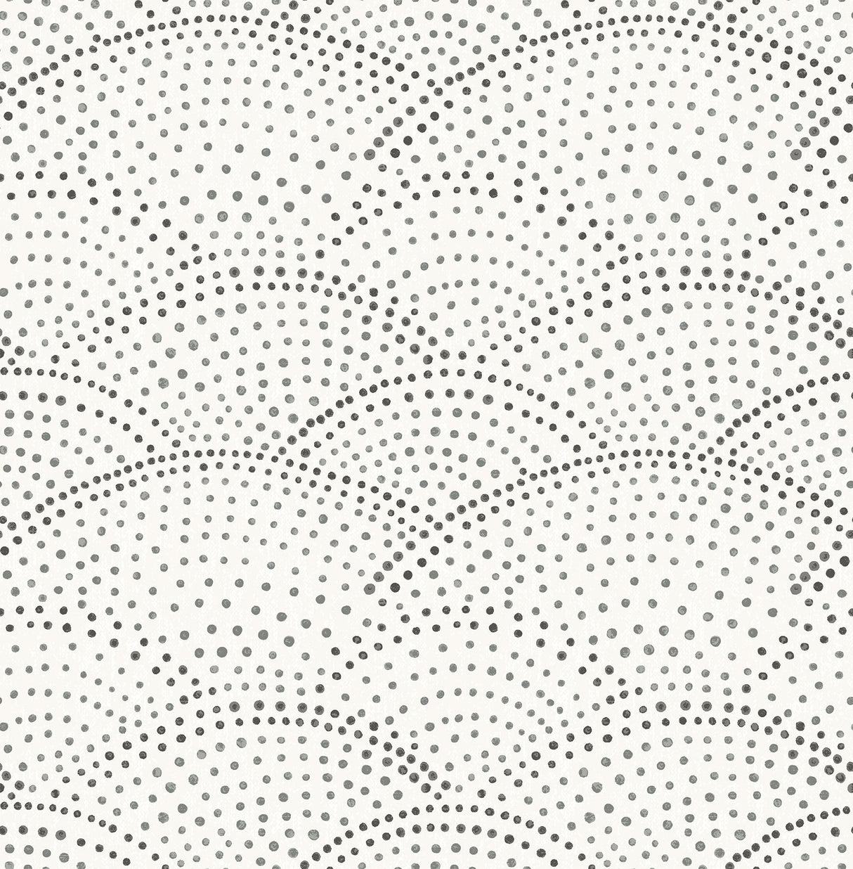 A-Street Prints Bennett Dotted Scallop Charcoal Wallpaper