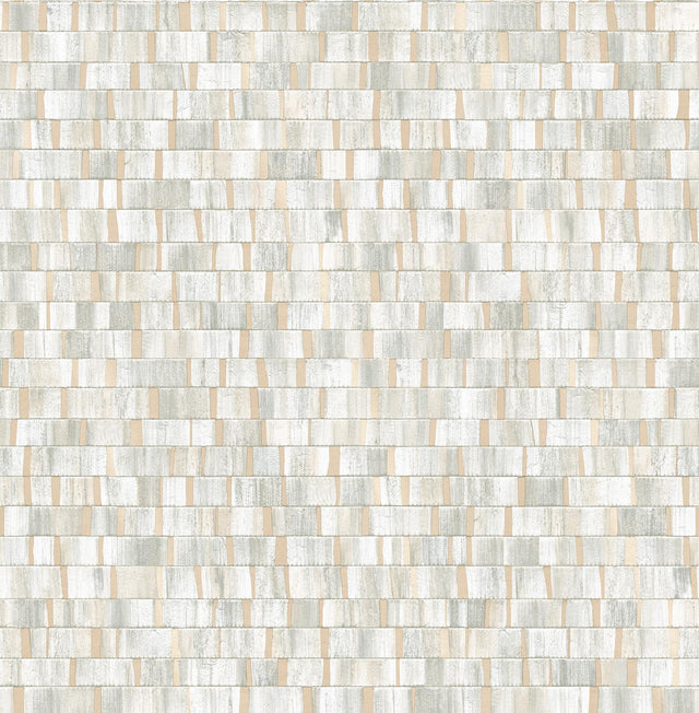 A-Street Prints Dobby Champagne Geometric Wallpaper