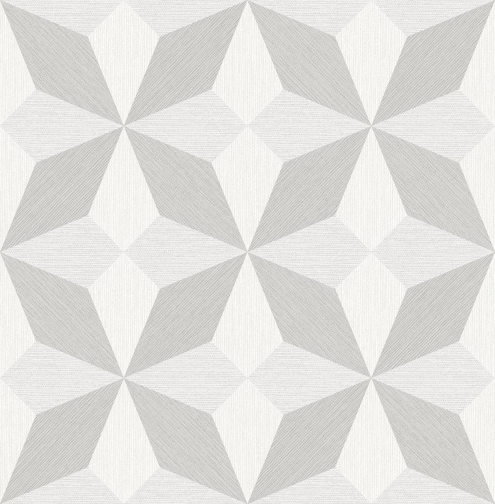 A-Street Prints Valiant Faux Grasscloth Geometric Off-White Wallpaper