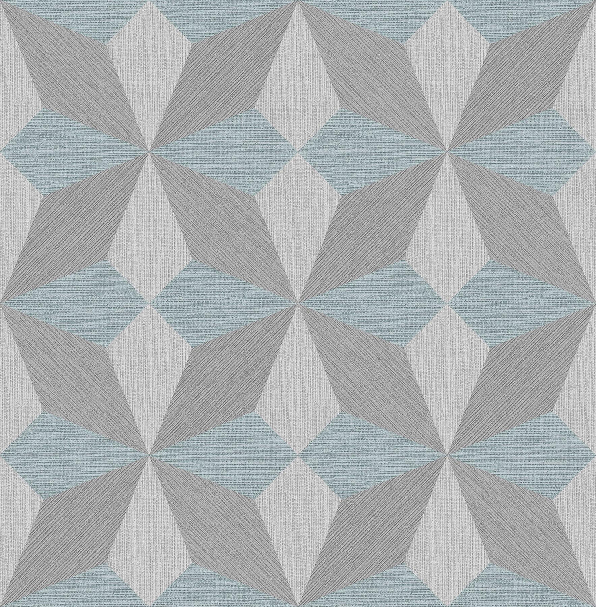 A-Street Prints Valiant Faux Grasscloth Geometric Aqua Wallpaper