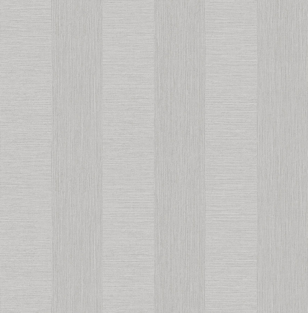 A-Street Prints Intrepid Light Grey Faux Grasscloth Stripe Wallpaper