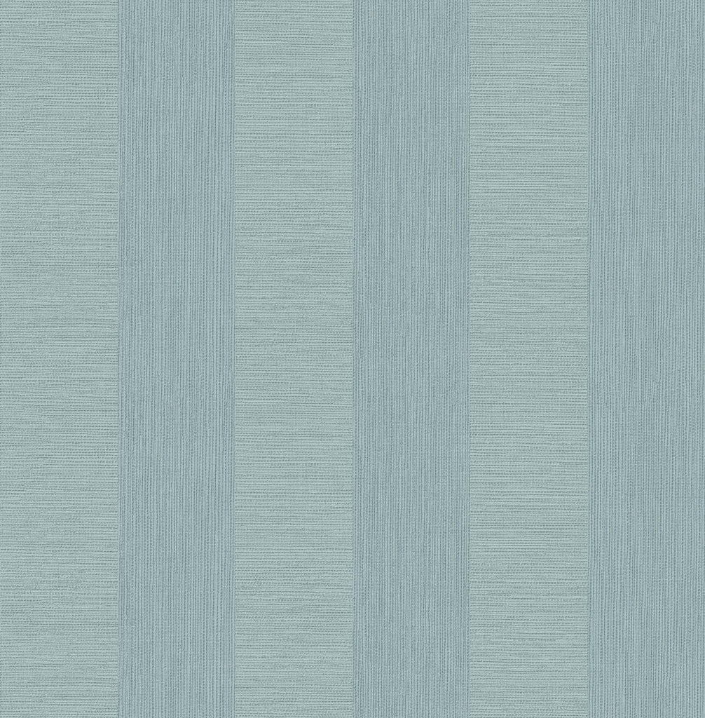 A-Street Prints Intrepid Aqua Faux Grasscloth Stripe Wallpaper
