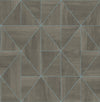 A-Street Prints Cheverny Coffee Geometric Wood Wallpaper