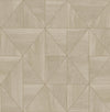 A-Street Prints Cheverny Beige Geometric Wood Wallpaper