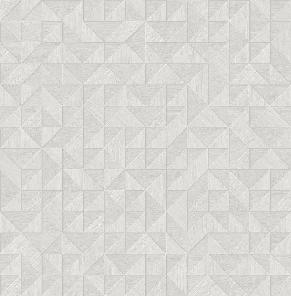 A-Street Prints Gallerie Geometric Wood Light Grey Wallpaper