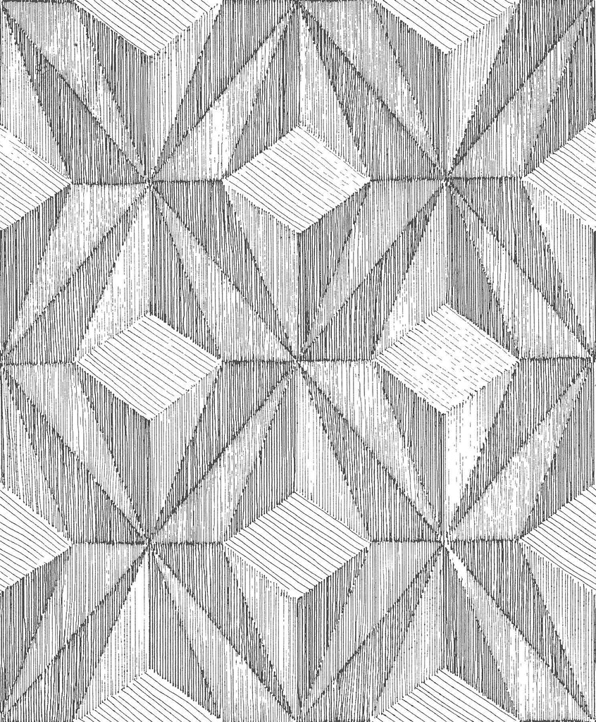 A-Street Prints Paragon Black Geometric Wallpaper