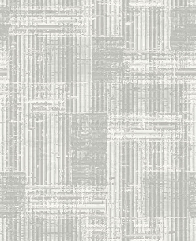 A-Street Prints Composition Silver Global Geometric Wallpaper