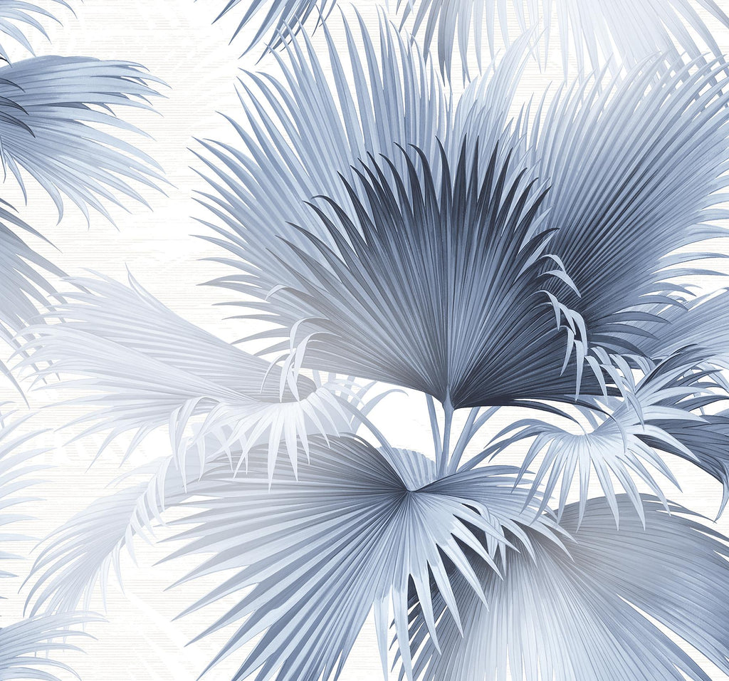 A-Street Prints Summer Palm Tropical Blue Wallpaper