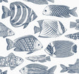 A-Street Prints Wailea Indigo Tropical School Wallpaper