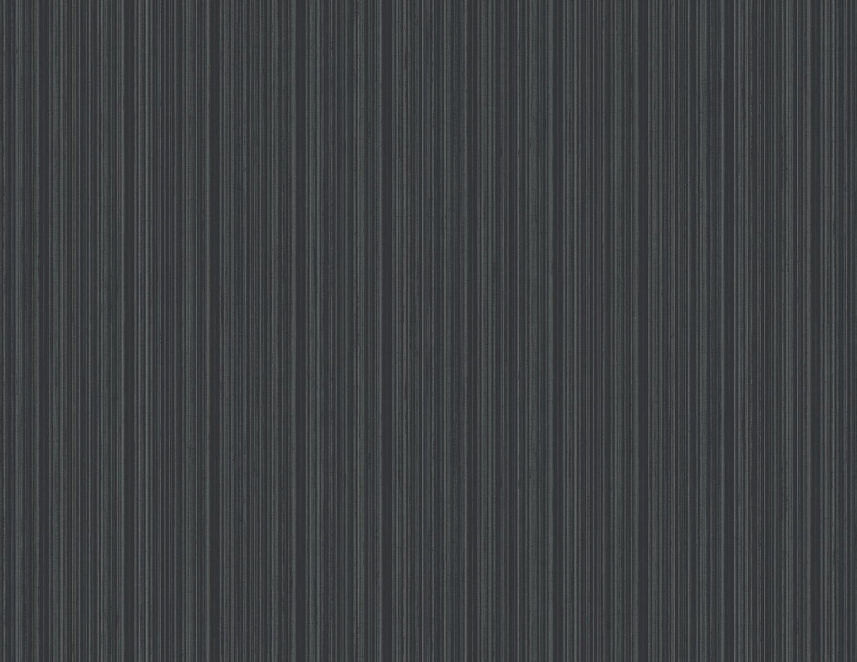 A-Street Prints Sebasco Black Vertical Pinstripe Wallpaper