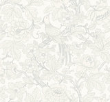 A-Street Prints Beaufort Dove Peony Chinoiserie Wallpaper