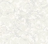 A-Street Prints Beaufort Peony Chinoiserie Dove Wallpaper