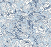 A-Street Prints Beaufort Light Blue Peony Chinoiserie Wallpaper