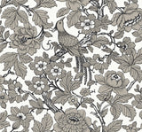 A-Street Prints Beaufort Black Peony Chinoiserie Wallpaper