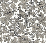 A-Street Prints Beaufort Peony Chinoiserie Black Wallpaper