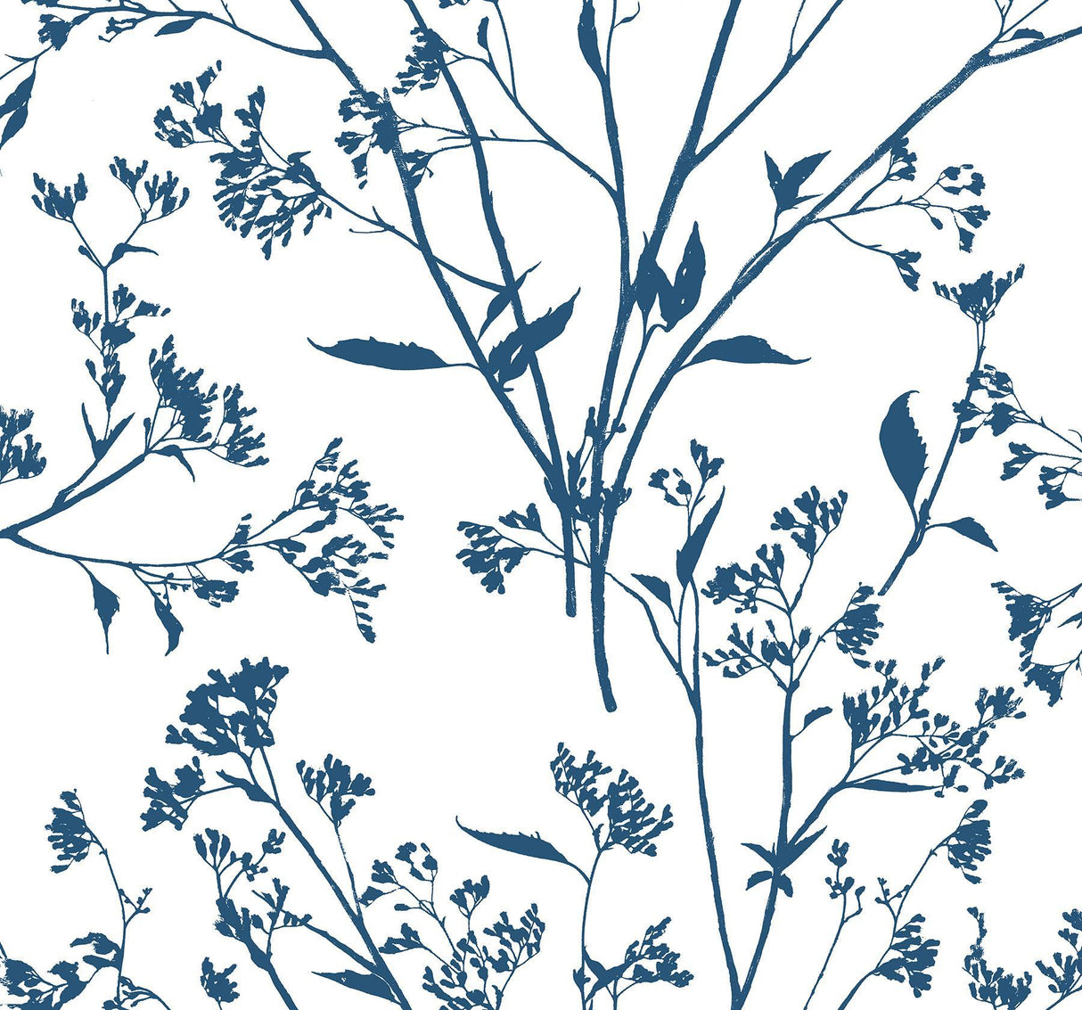 A-Street Prints Southport Indigo Delicate Branches Wallpaper