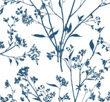 A-Street Prints Southport Indigo Delicate Branches Wallpaper