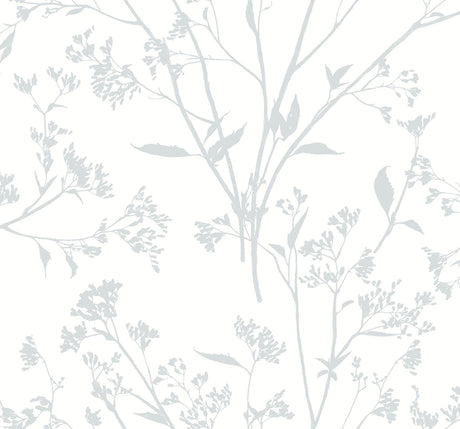A-Street Prints Southport Delicate Branches Light Grey Wallpaper
