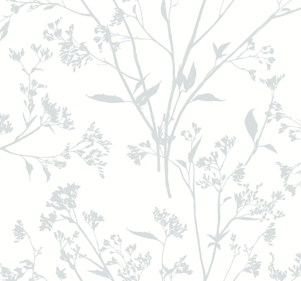 A-Street Prints Southport Delicate Branches Light Grey Wallpaper