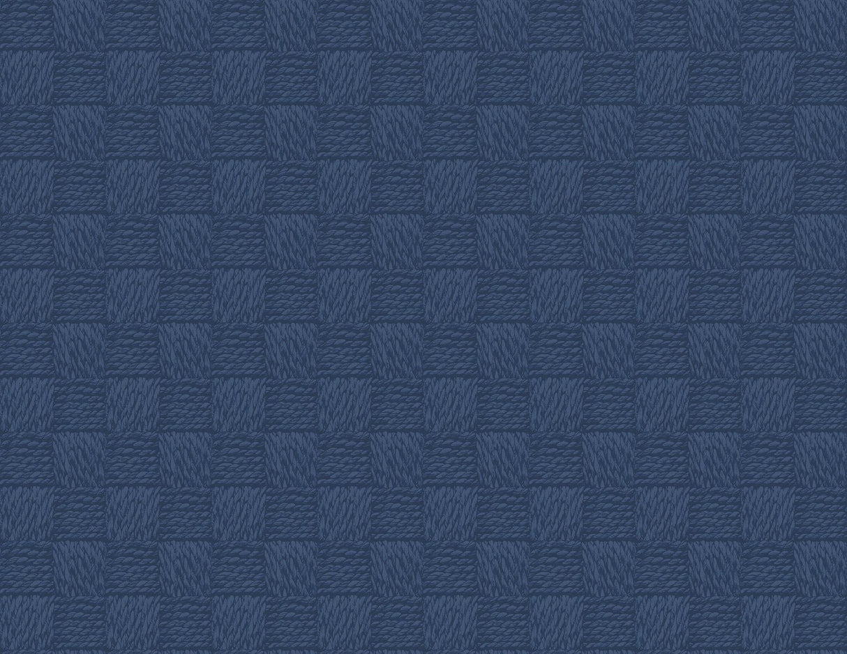 A-Street Prints Calabash Navy Rope Basketweave Wallpaper