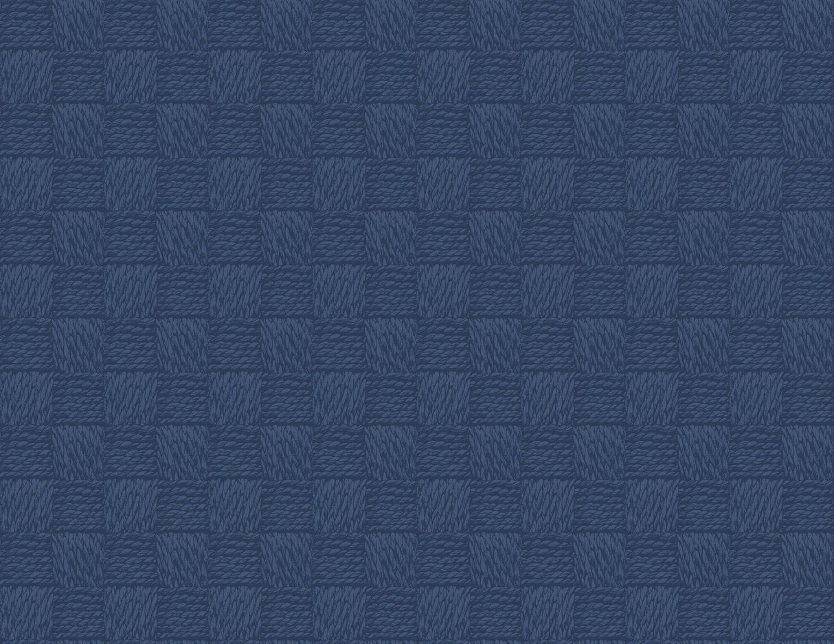 A-Street Prints Calabash Rope Basketweave Navy Wallpaper