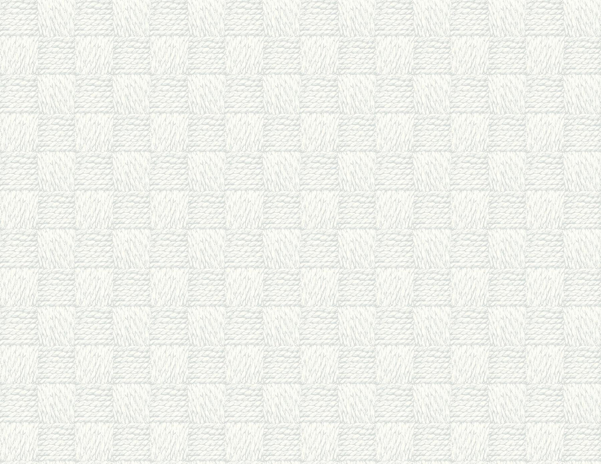 A-Street Prints Calabash Light Grey Rope Basketweave Wallpaper