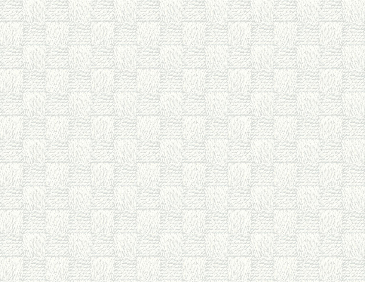 A-Street Prints Calabash Rope Basketweave Light Grey Wallpaper