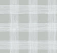 A-Street Prints Scarborough Grey Striated Plaid Wallpaper