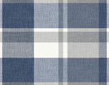 A-Street Prints Madaket Indigo Plaid Wallpaper