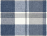 A-Street Prints Madaket Plaid Indigo Wallpaper